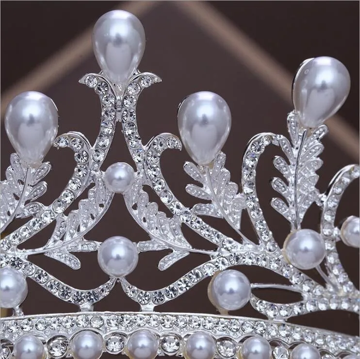 "Monique" - Pearl and Cubic Zirconia Bridal Tiara