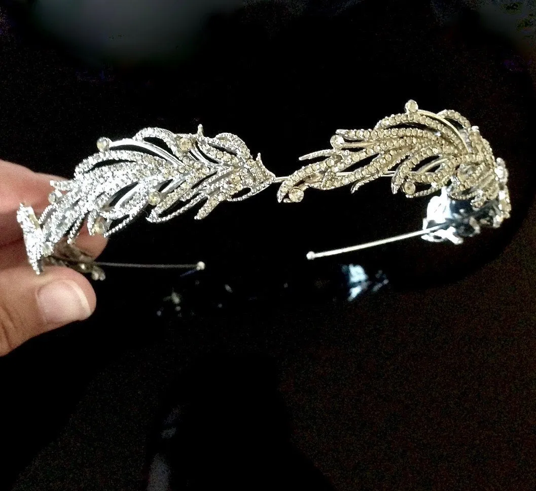 "Myrah" - Micro-Pave Crystal Bridal Headband/Tiara