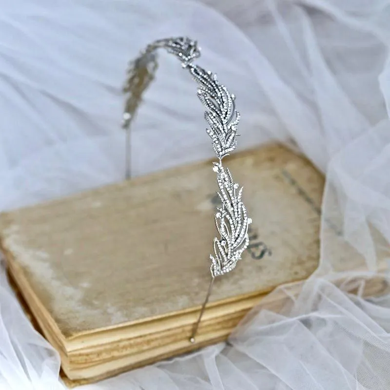 "Myrah" - Micro-Pave Crystal Bridal Headband/Tiara