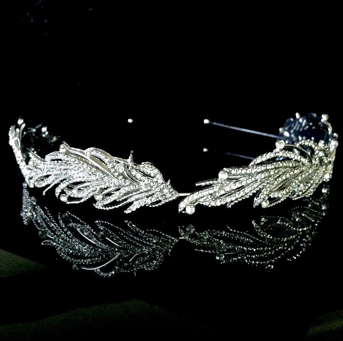 "Myrah" - Micro-Pave Crystal Bridal Headband/Tiara