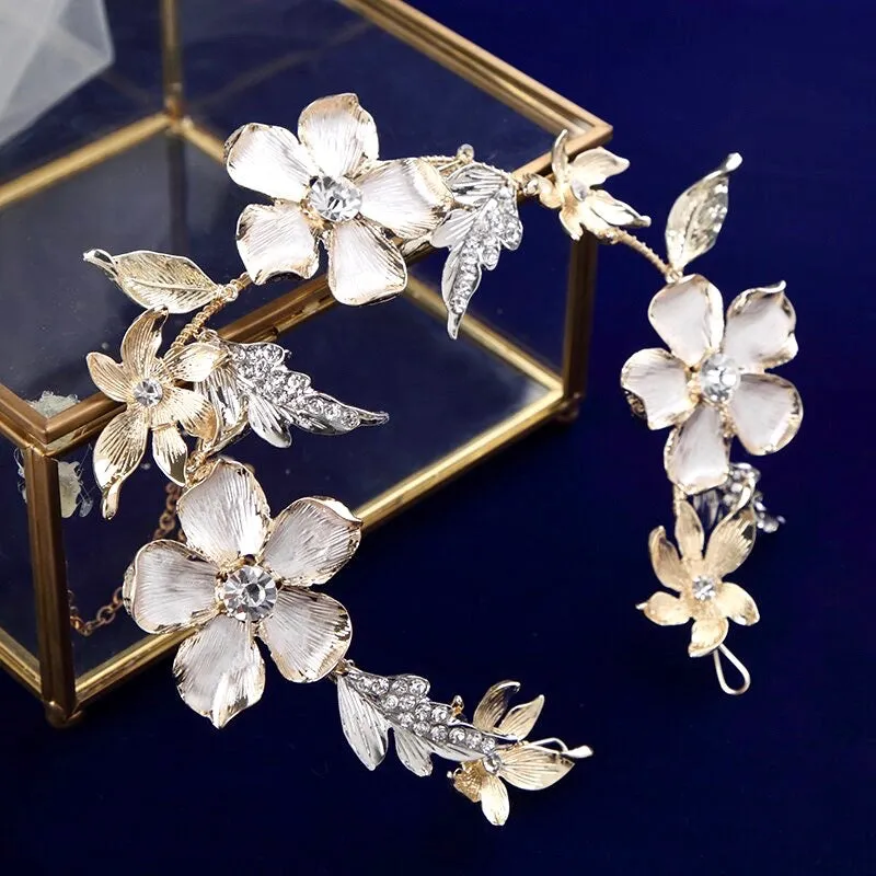 "Sedona" - Gold Crystal Bridal Headband