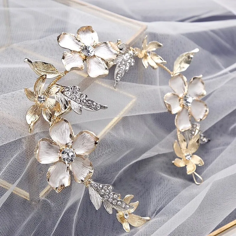 "Sedona" - Gold Crystal Bridal Headband