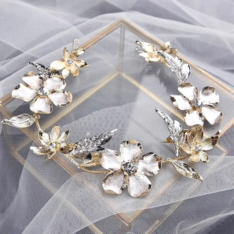 "Sedona" - Gold Crystal Bridal Headband