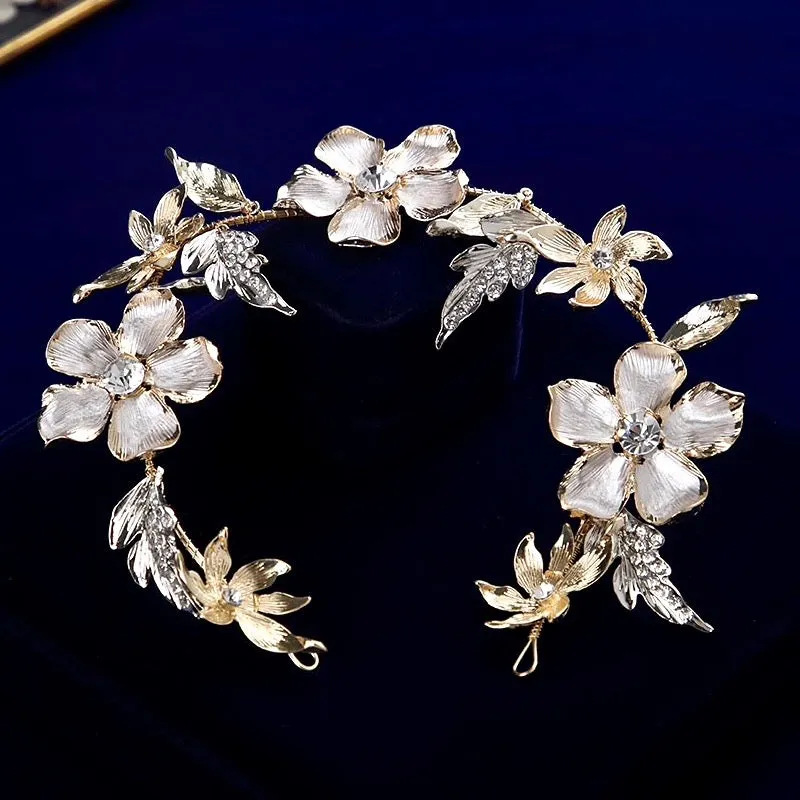 "Sedona" - Gold Crystal Bridal Headband