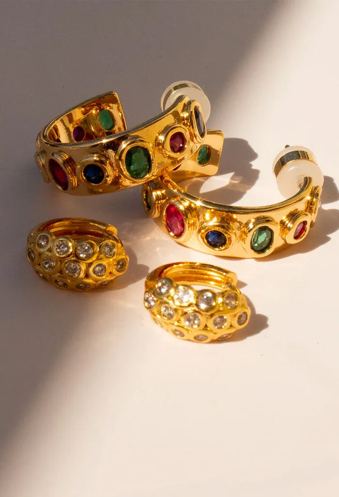 Royale Stone Hoops