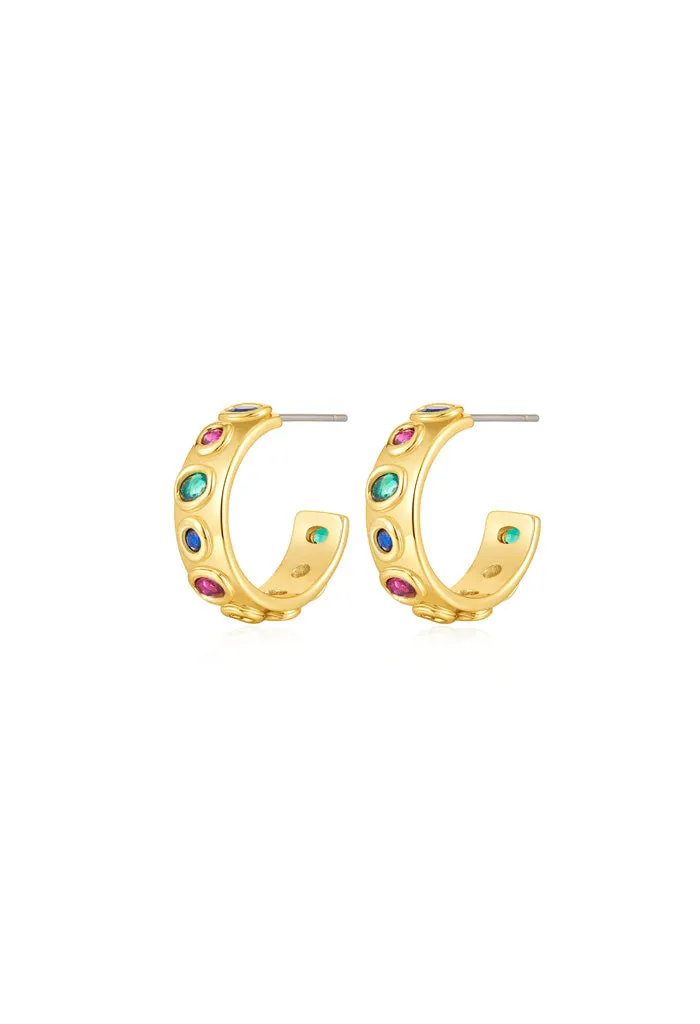 Royale Stone Hoops