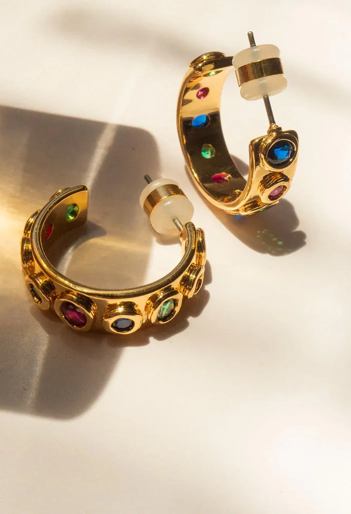 Royale Stone Hoops