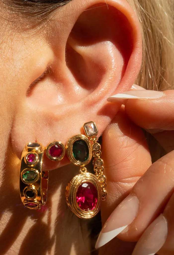 Royale Stone Hoops
