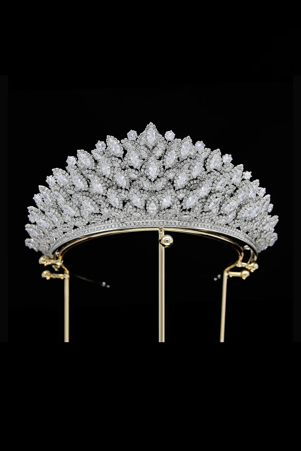 Silver Rheinstone Large Pageant Tiara