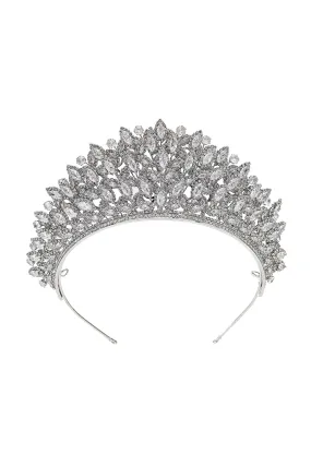 Silver Rheinstone Large Pageant Tiara