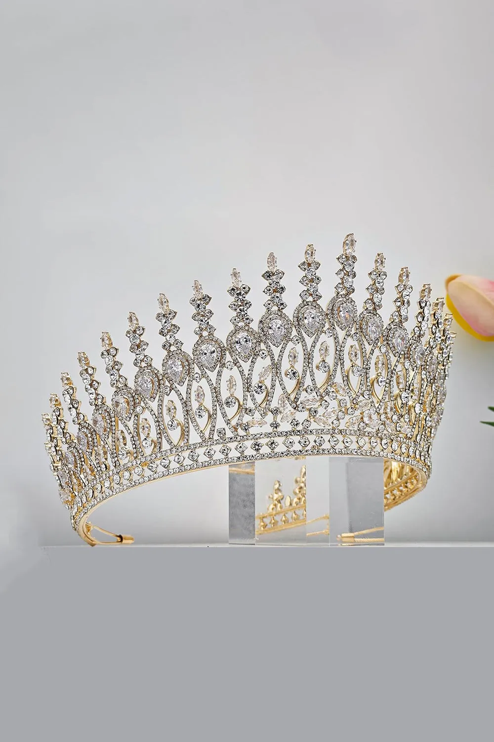 Silver Tall Wedding Tiara