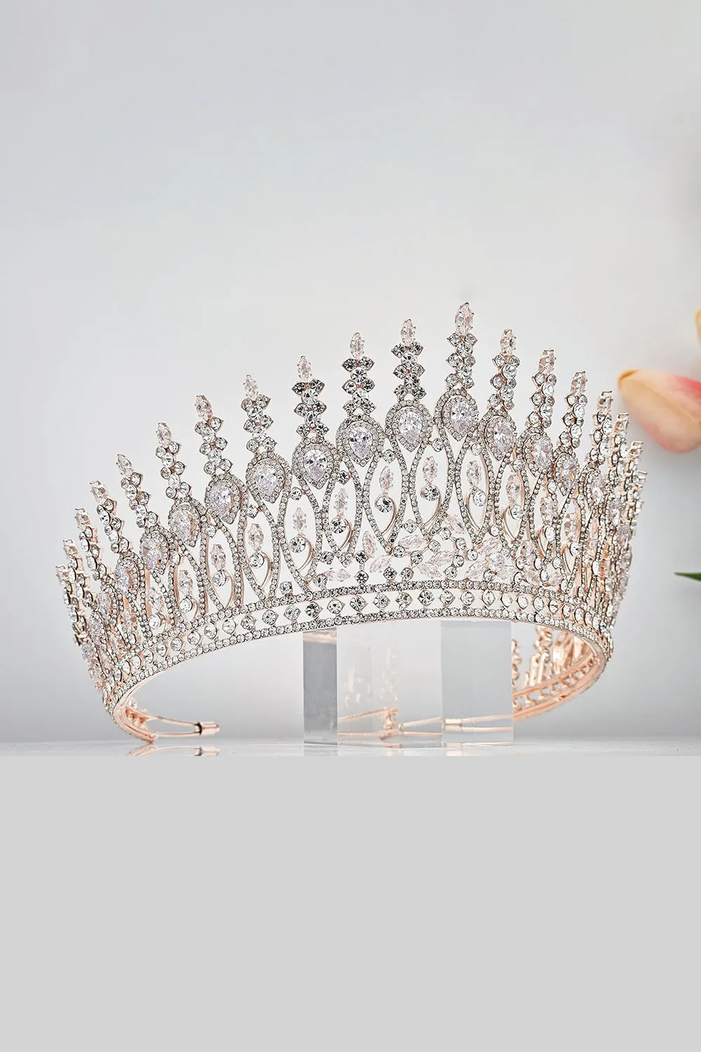 Silver Tall Wedding Tiara