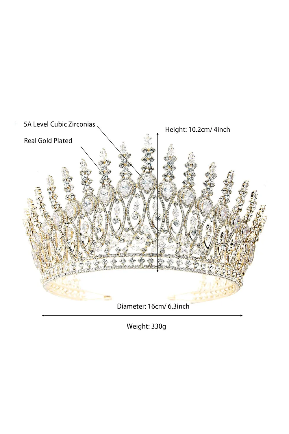 Silver Tall Wedding Tiara