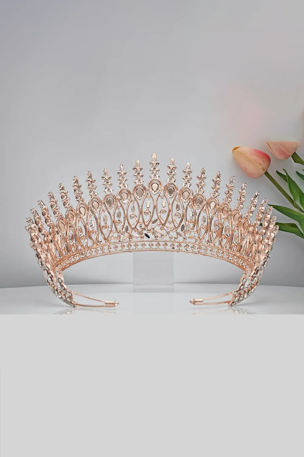 Silver Tall Wedding Tiara