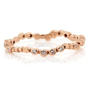 Sparkling Pebbles Diamond Band in 18k Rose Gold