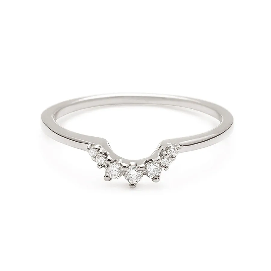 Tiara Band - 14k Gold & White Diamonds