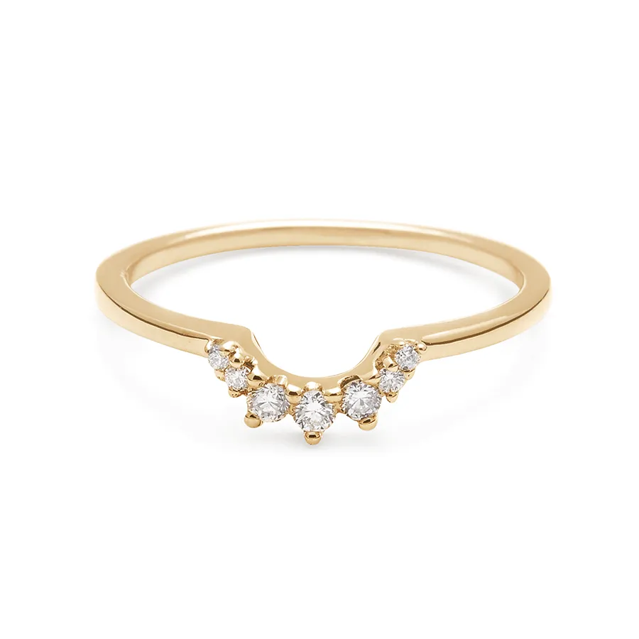 Tiara Band - 14k Gold & White Diamonds