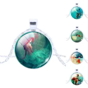 Vintage Silver Pendant Necklace Newest Fairy Marine Organisms Statement Chain Necklace Fashion Whales Piranha Necklace
