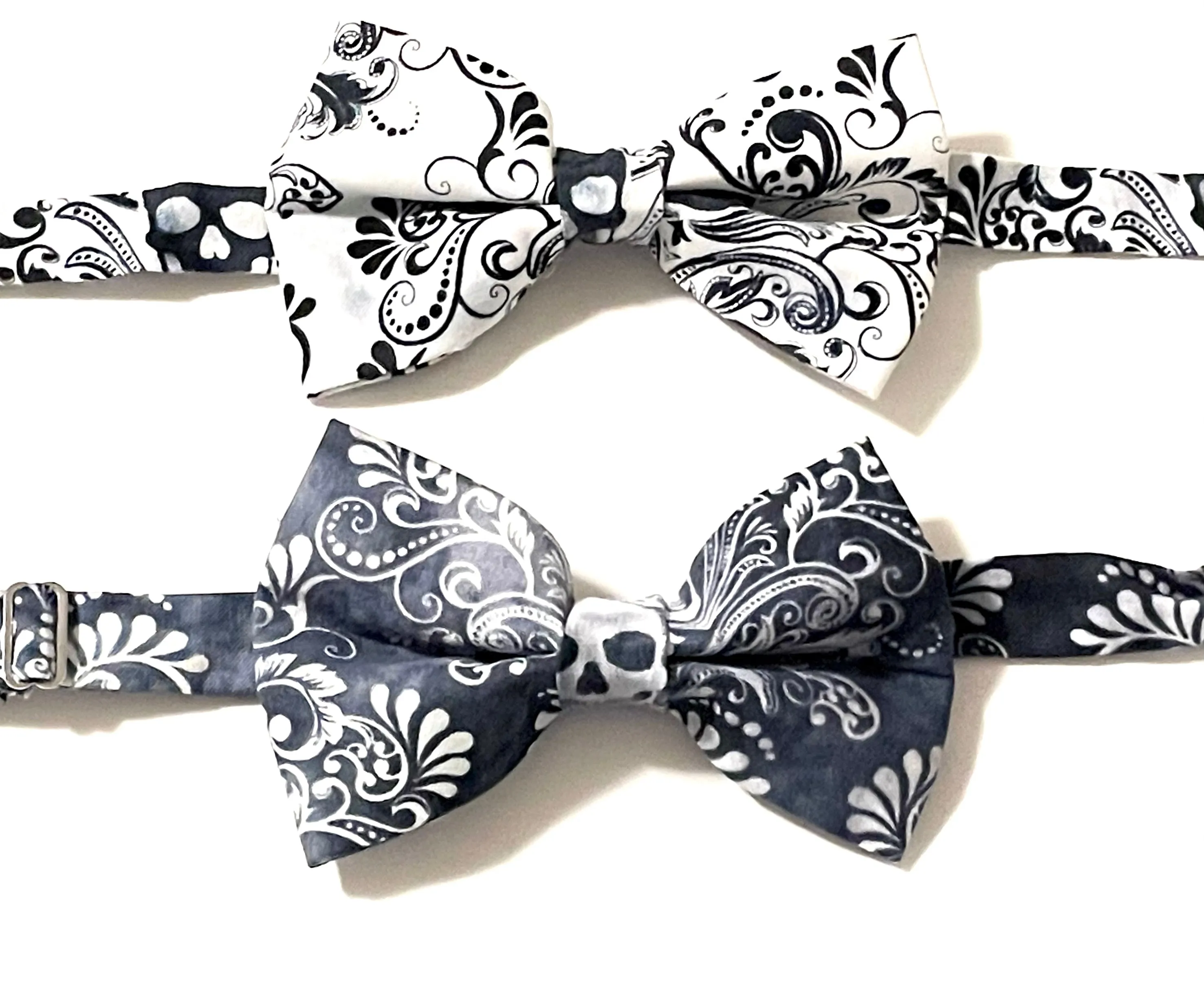 White Skulls Bow Tie