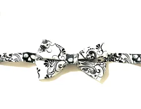 White Skulls Bow Tie