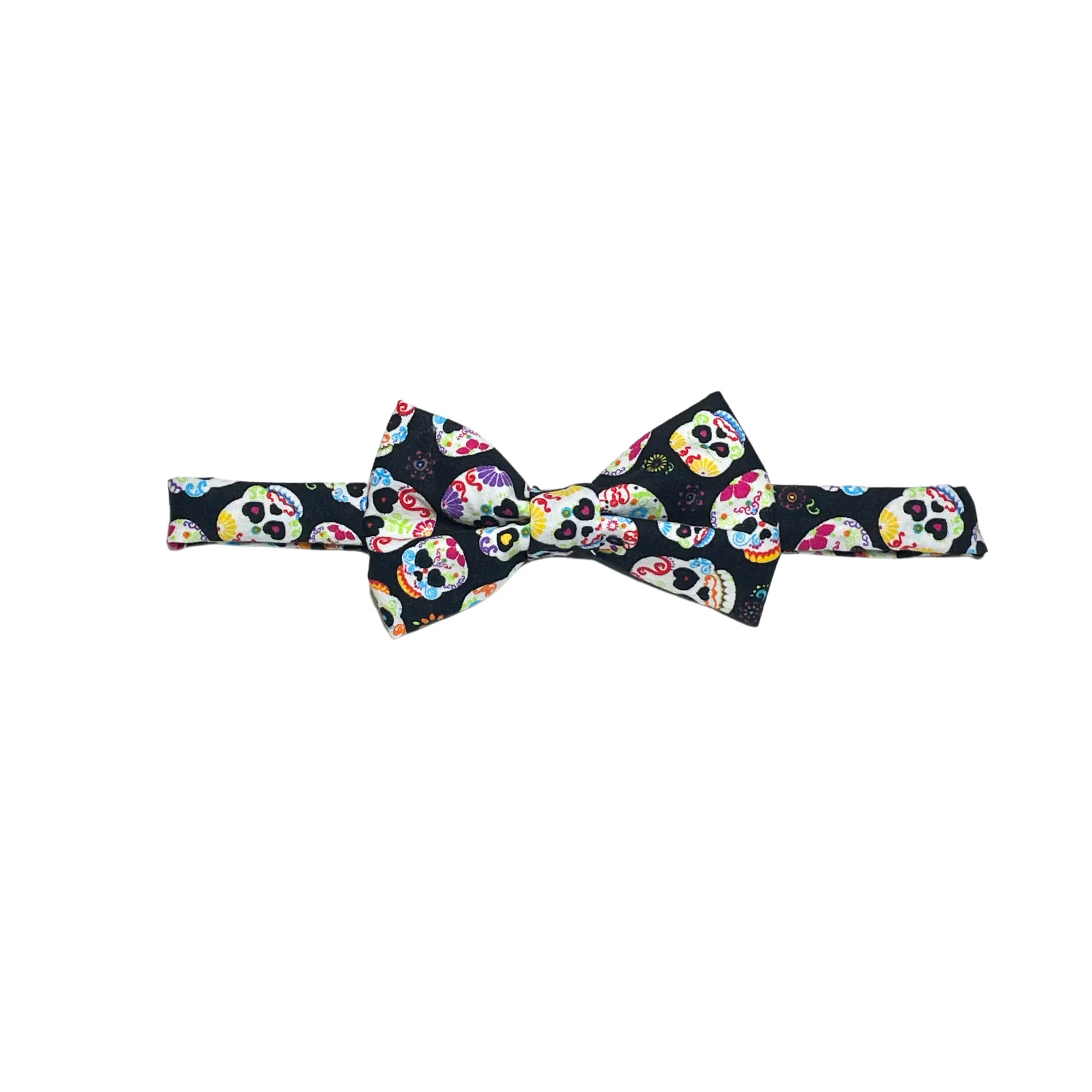 White Skulls Bow Tie