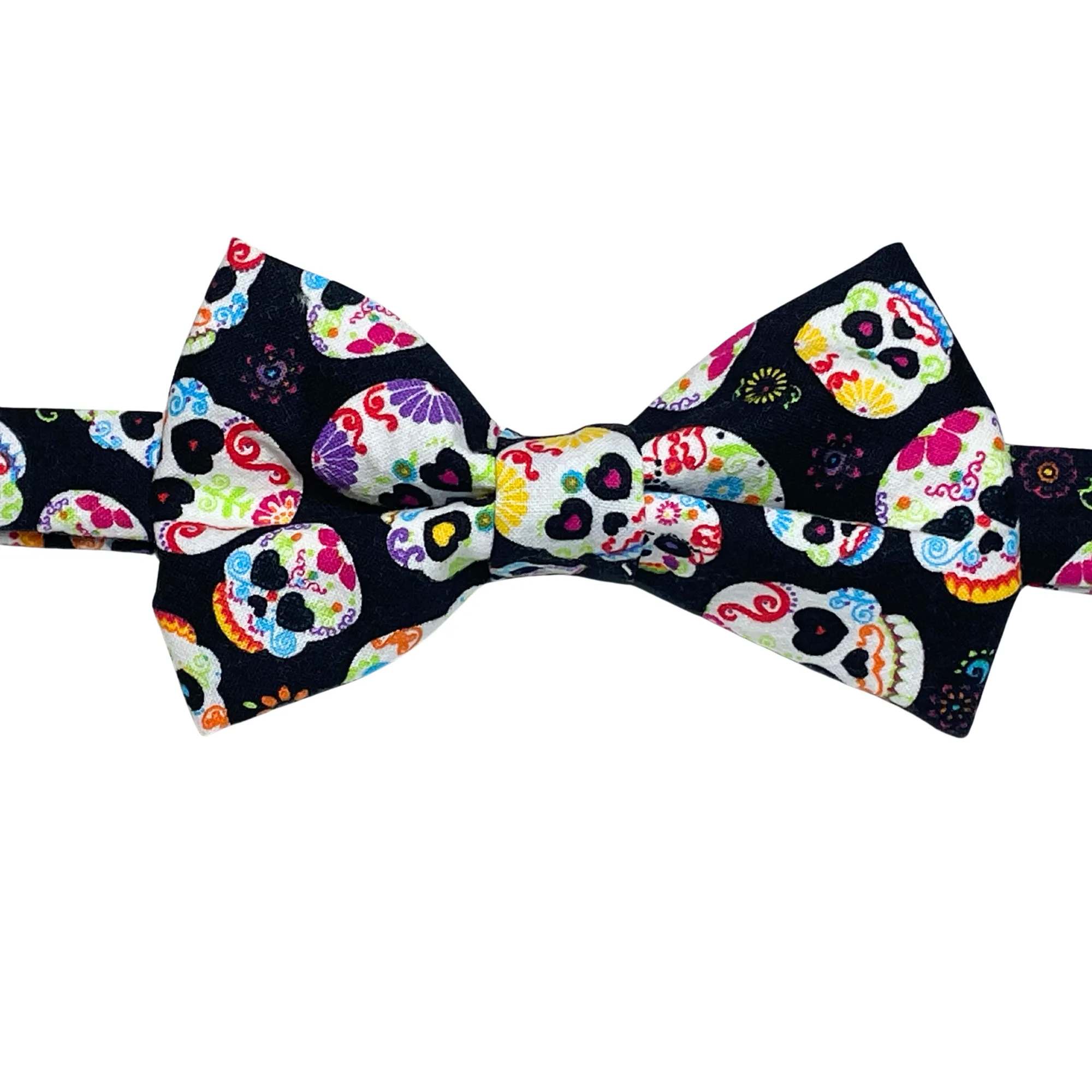 White Skulls Bow Tie