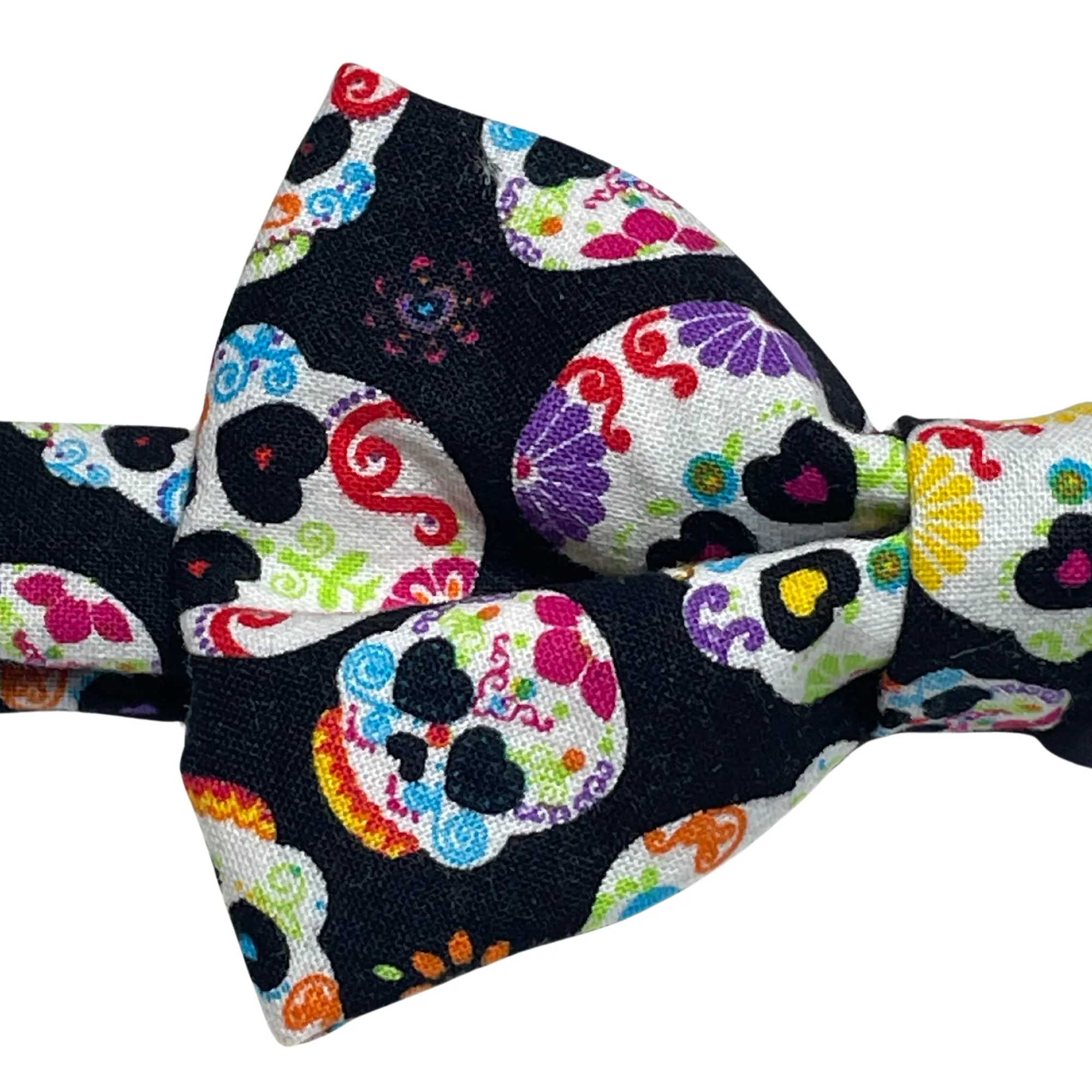 White Skulls Bow Tie